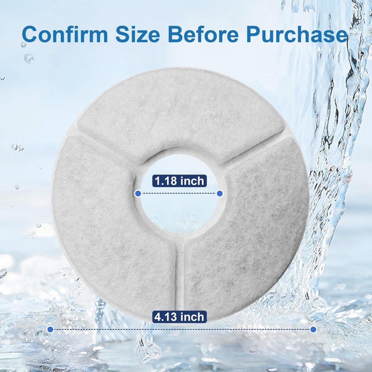 Original listing size guide: 4.13-inch outer diameter and 1.18-inch center opening